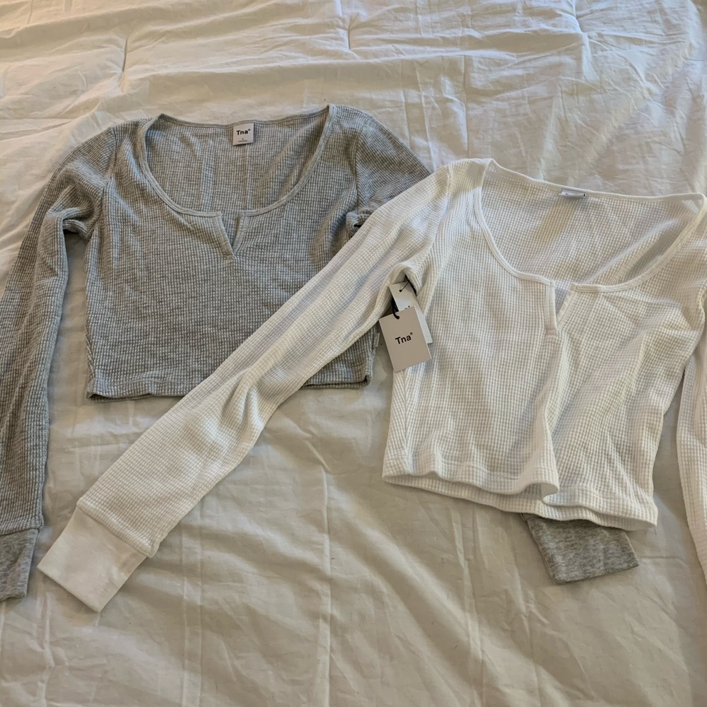 Two Aritzia Thermal Long Sleeve Tops